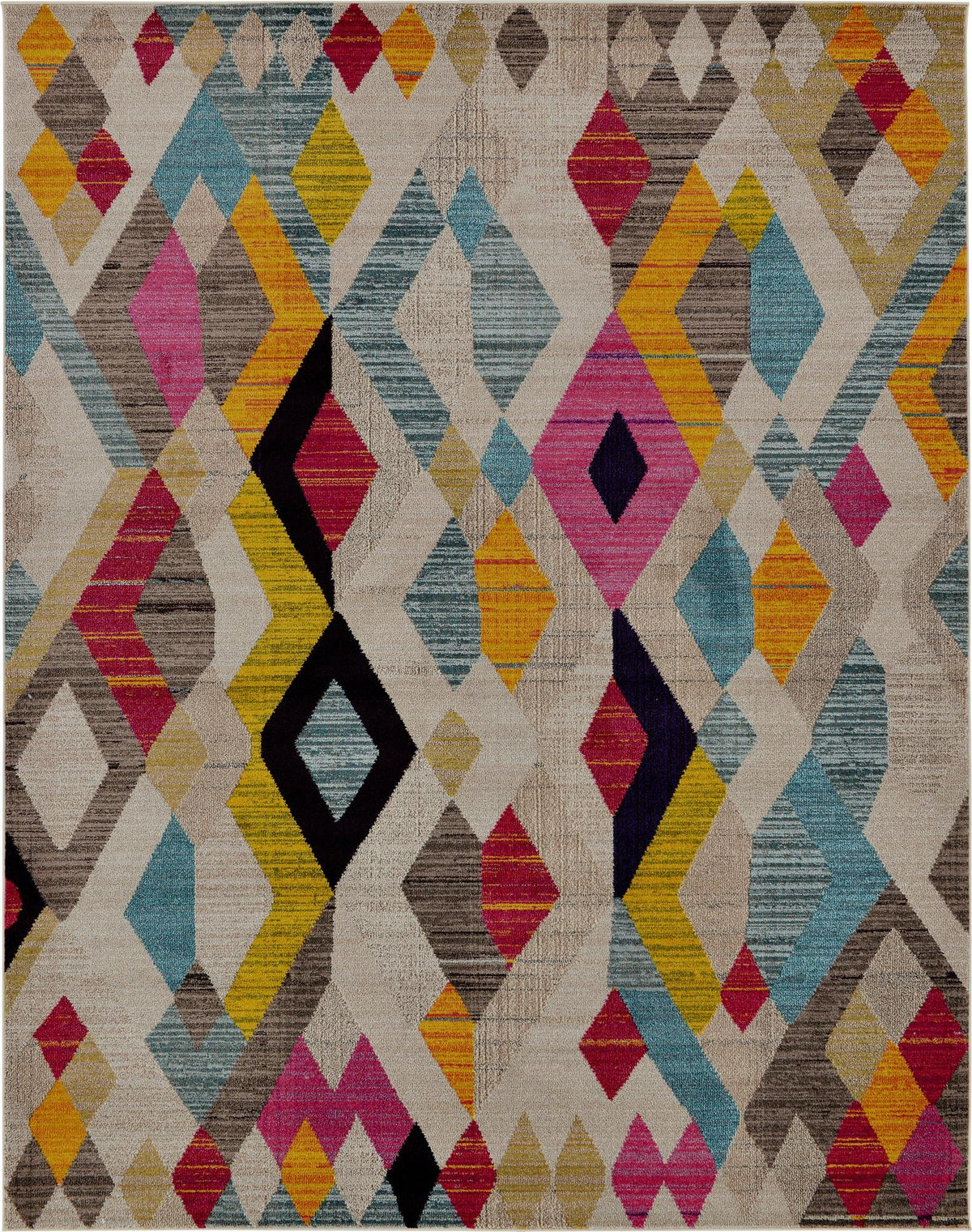 Sedona Acadia Multi & Beige Area Rug | Rectangle overhead | SKU 3137689
