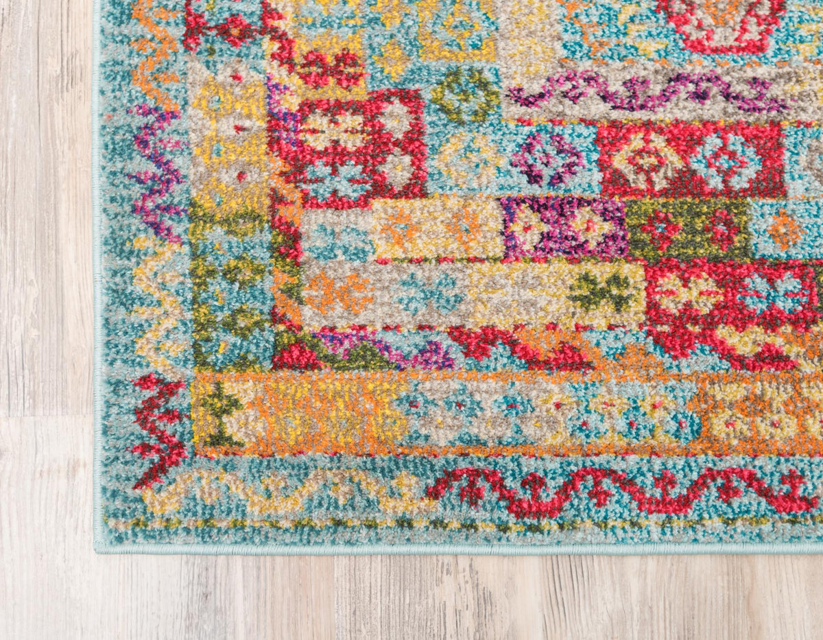 Sedona Lassen Light Blue/Green | Supplier rug image / alternate view