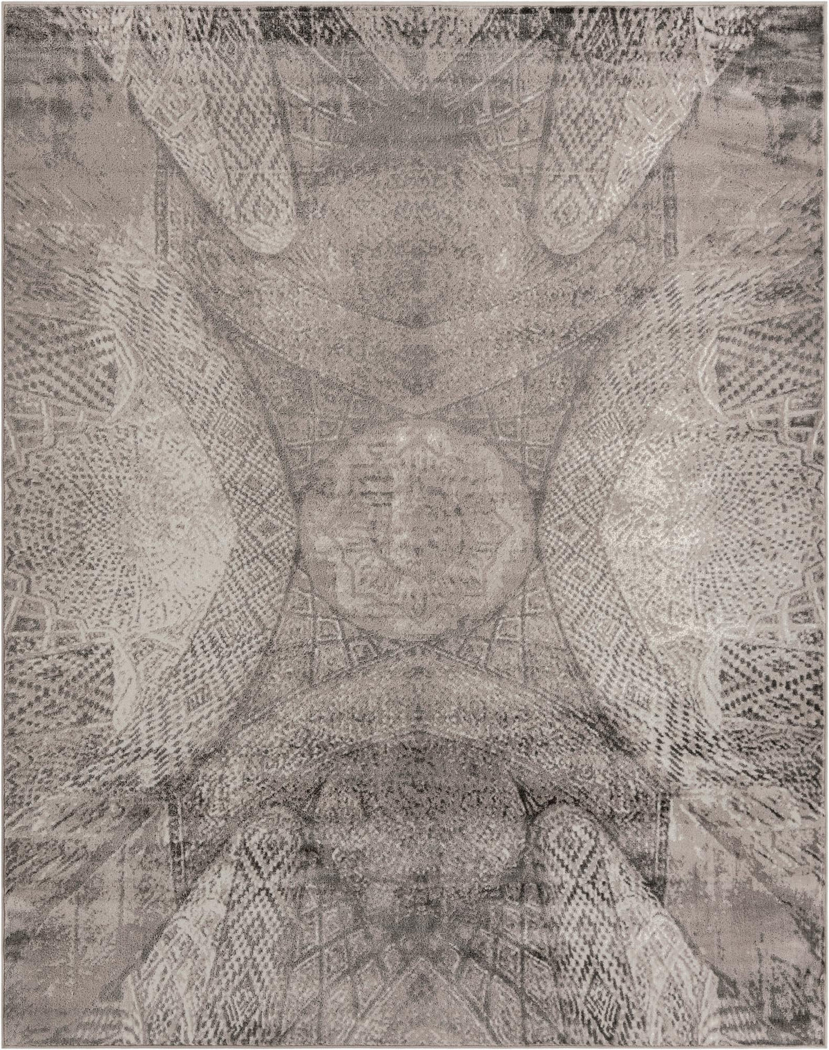 Sofia Albert Dark Gray & Gray Area Rug | Rectangle overhead | SKU 3137725
