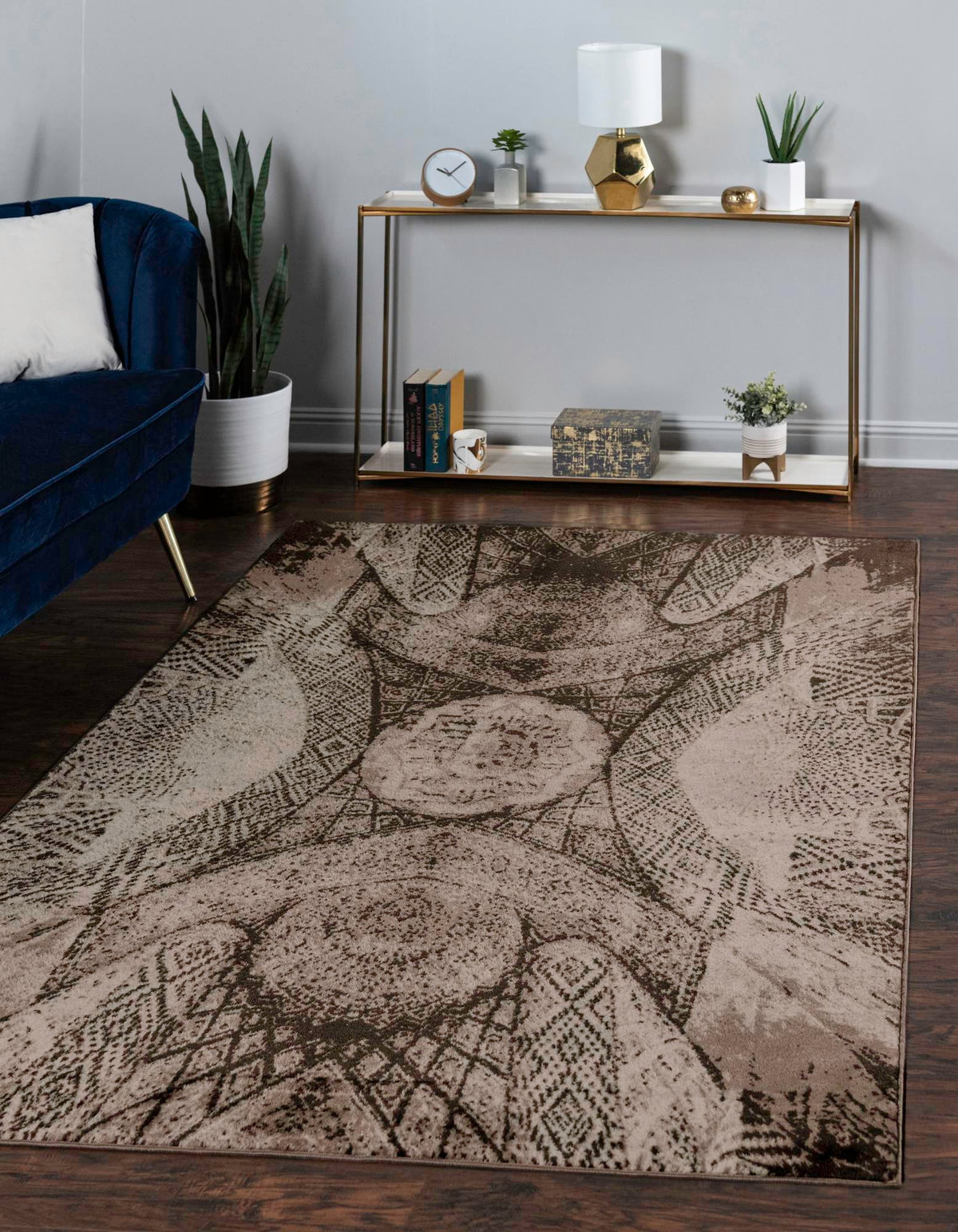 Sofia Albert Brown/Ivory | Matching Rectangle lifestyle