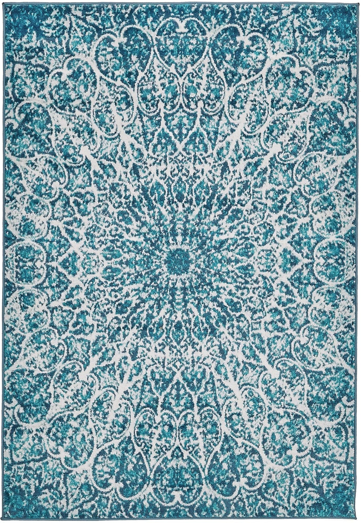 Sofia Grace Turquoise & Ivory Area Rug | Original supplier photo 38