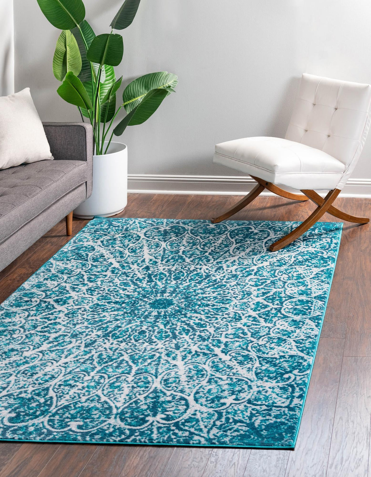 Sofia Grace Turquoise & Ivory Area Rug | Original supplier photo 2