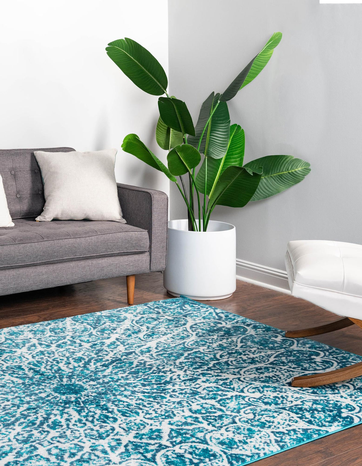 Sofia Grace Turquoise & Ivory Area Rug | Original supplier photo 3