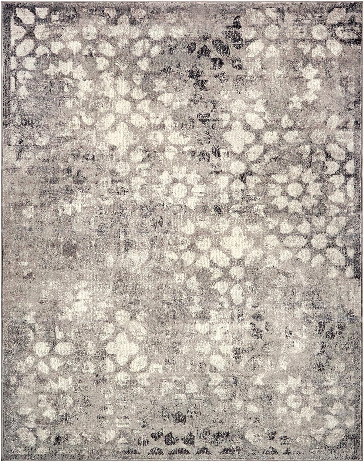 Sofia Larvotto Dark Gray & Gray Area Rug | Rectangle overhead alternative