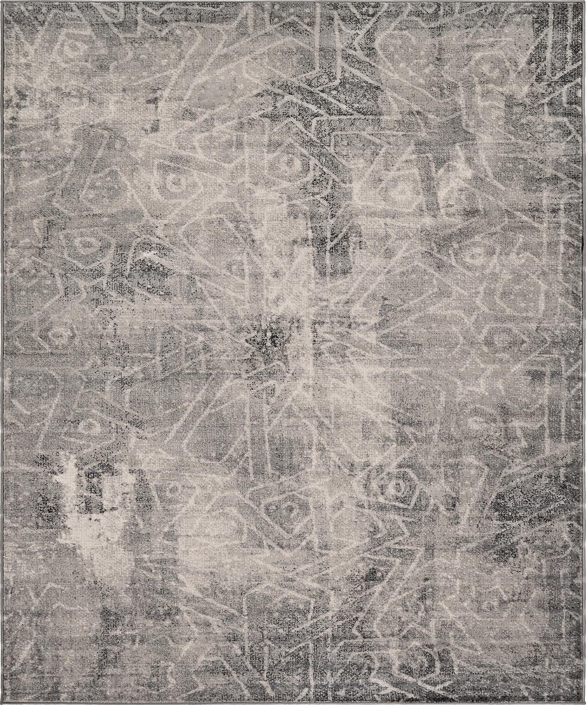 Sofia Rainier Dark Gray & Gray Area Rug | Rectangle overhead | SKU 3137785