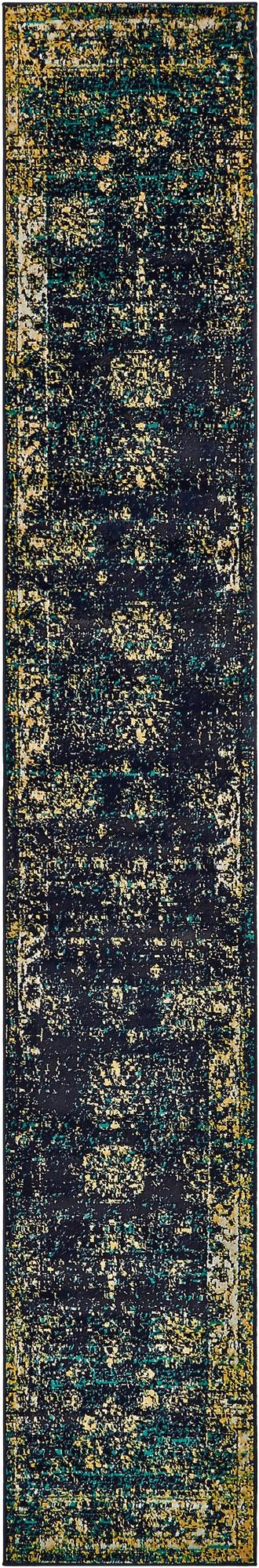 Sofia Casino Navy Blue & Yellow Area Rug | Manufacturer additional original detail or rug view