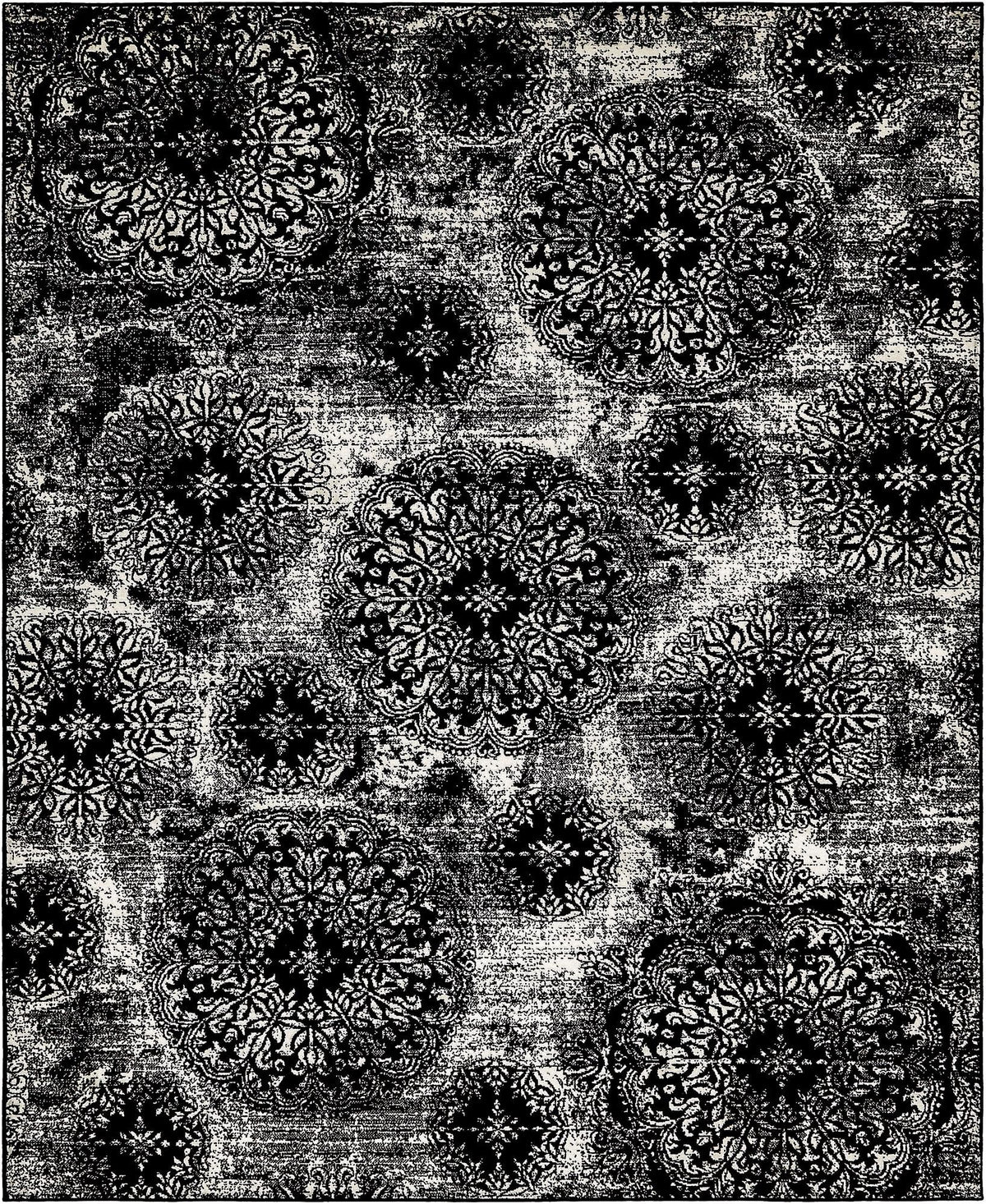 Sofia Grand Black & Ivory Area Rug: exact default SKU 3138663 overhead HERO