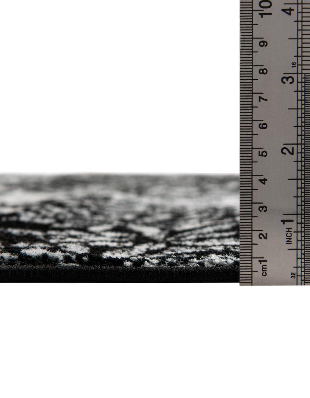 Sofia Grand Black & Ivory Area Rug: manufacturer original alternate detail, shape, or backing
