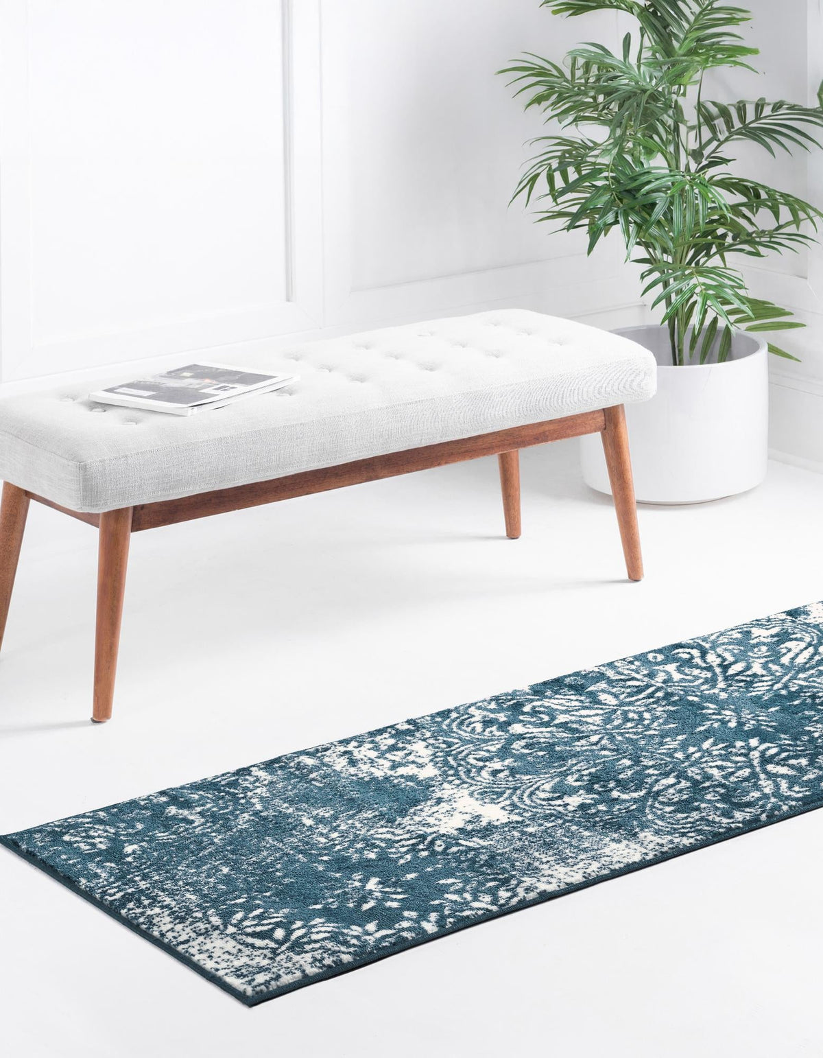 Sofia Grand Blue & Ivory Area Rug | Original same-design same-color lifestyle, different shape permitted
