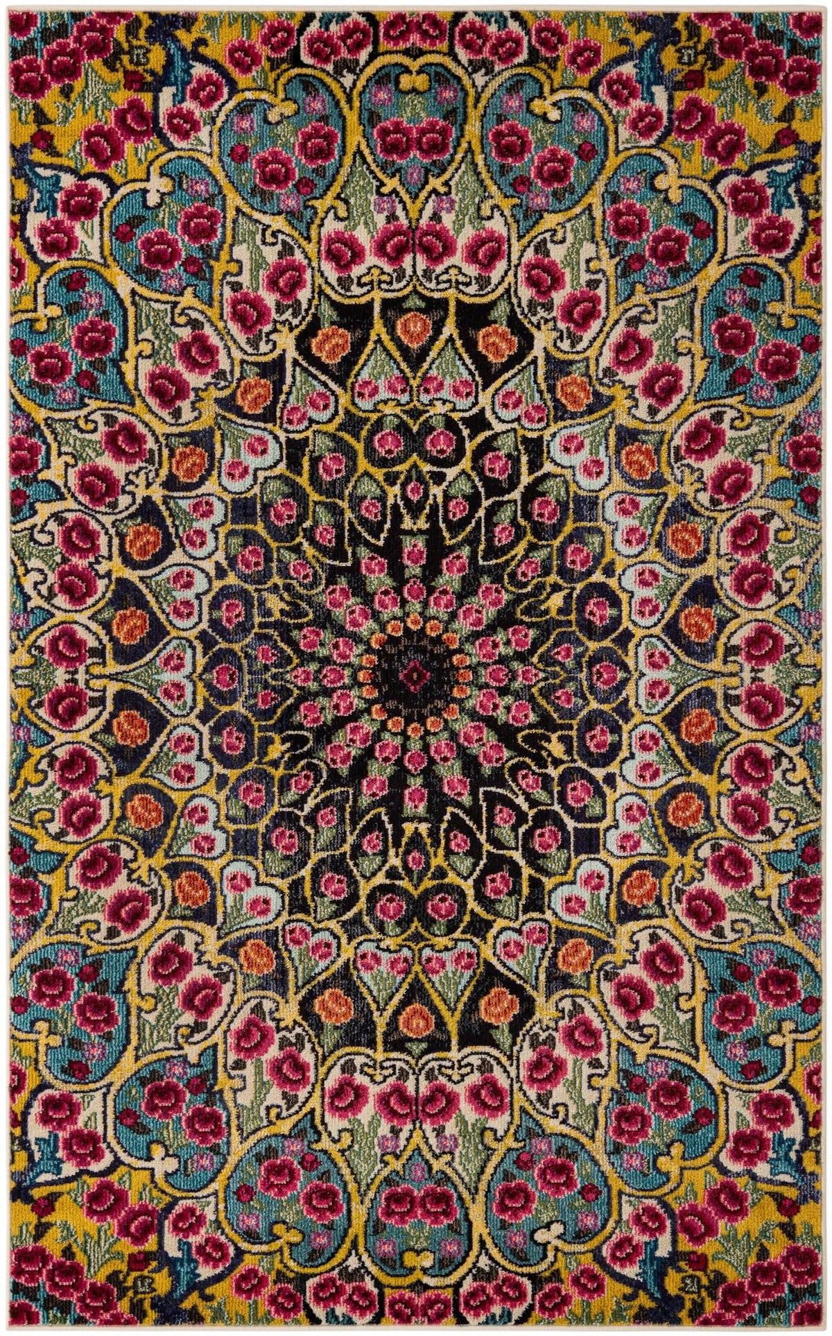 Vita O' Keefe Multi & Blue Area Rug | Rectangle overhead | SKU 3139972