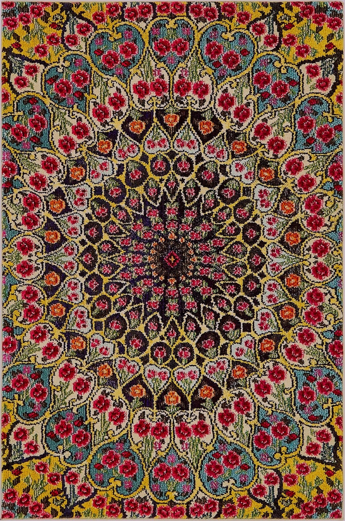 Vita O' Keefe Multi & Blue Area Rug | Rectangle overhead | SKU 3139973