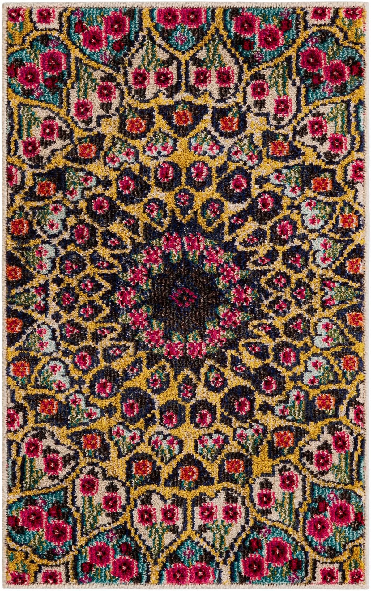 Vita O' Keefe Multi & Blue Area Rug | Rectangle overhead | SKU 3139974