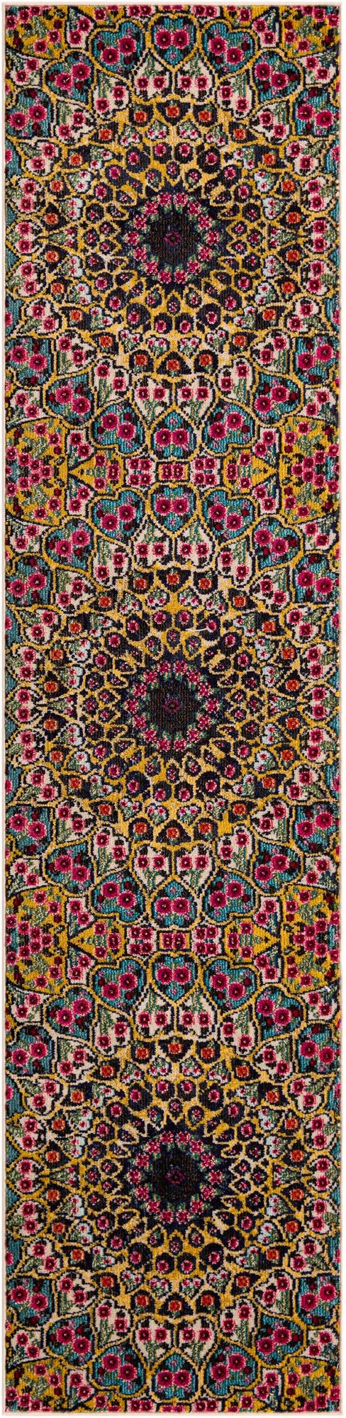 Vita O' Keefe Multi & Blue Area Rug | Runner overhead | SKU 3139976