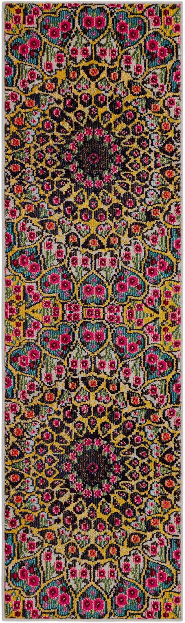 Vita O' Keefe Multi & Blue Area Rug | Runner overhead | SKU 3139977
