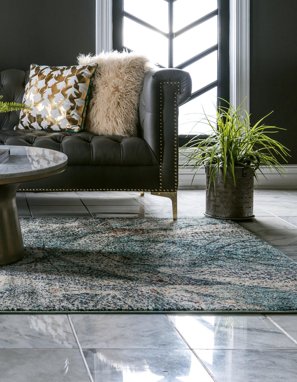 Vita Munch Blue & Cream Area Rug | Original supplier photo 3