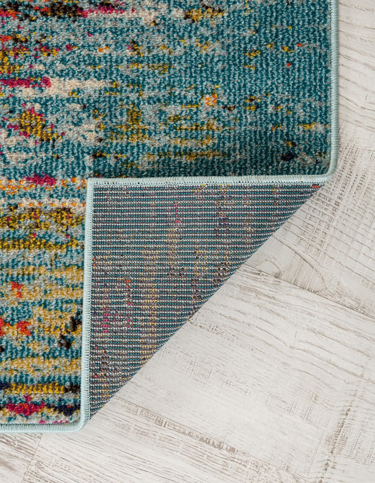 Vita Chagall Turquoise & Cream Area Rug | manufacturer source supplemental photo 3140044_detail_4_backing.jpg
