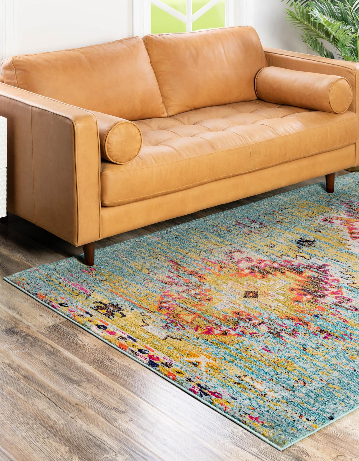 Vita Chagall Turquoise & Cream Area Rug | Unique Loom high-resolution supplier additional photo 3140044_image_1011.jpg