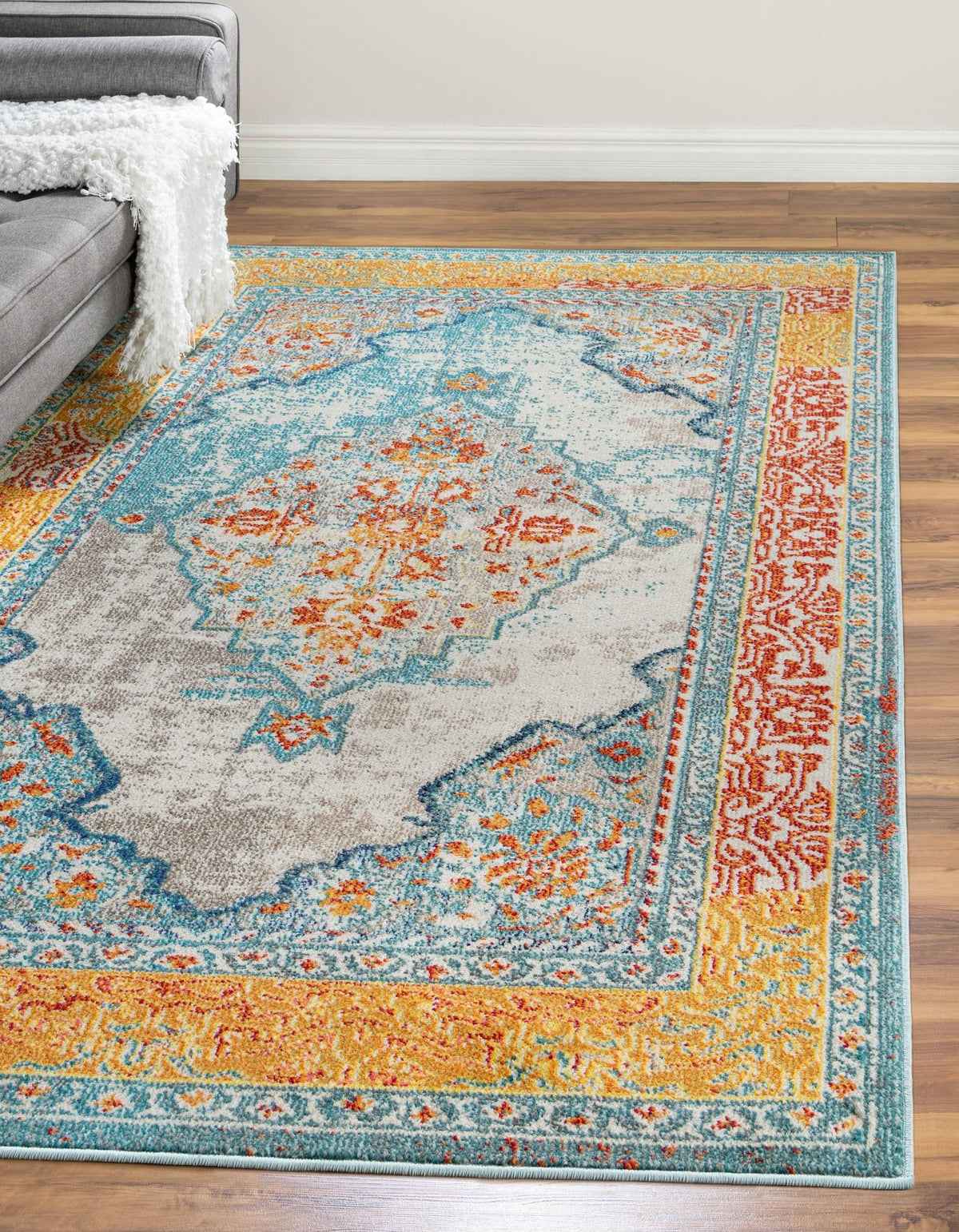 Vita Da Vinci Blue & Beige Area Rug | Original supplier photo 2