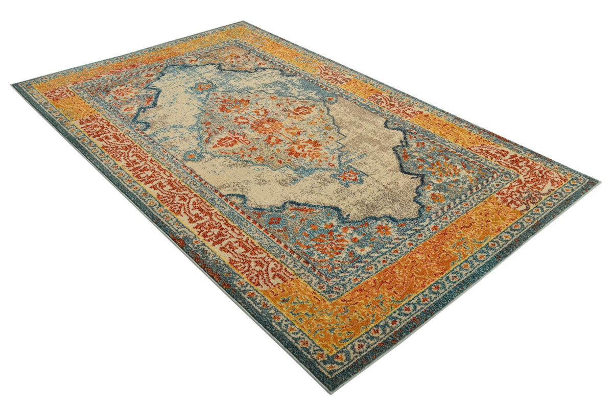 Vita Da Vinci Blue & Beige Area Rug | Original supplier photo 4