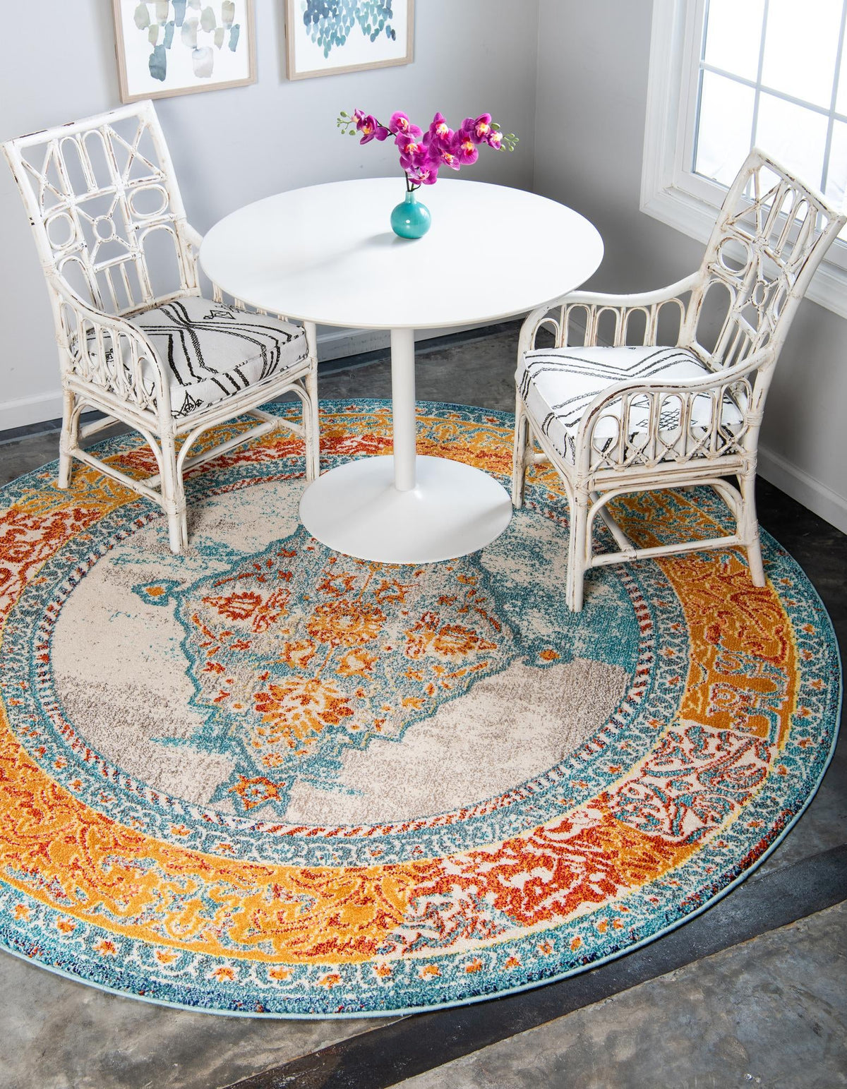 Vita Da Vinci Blue & Beige Area Rug | Original supplier photo 11
