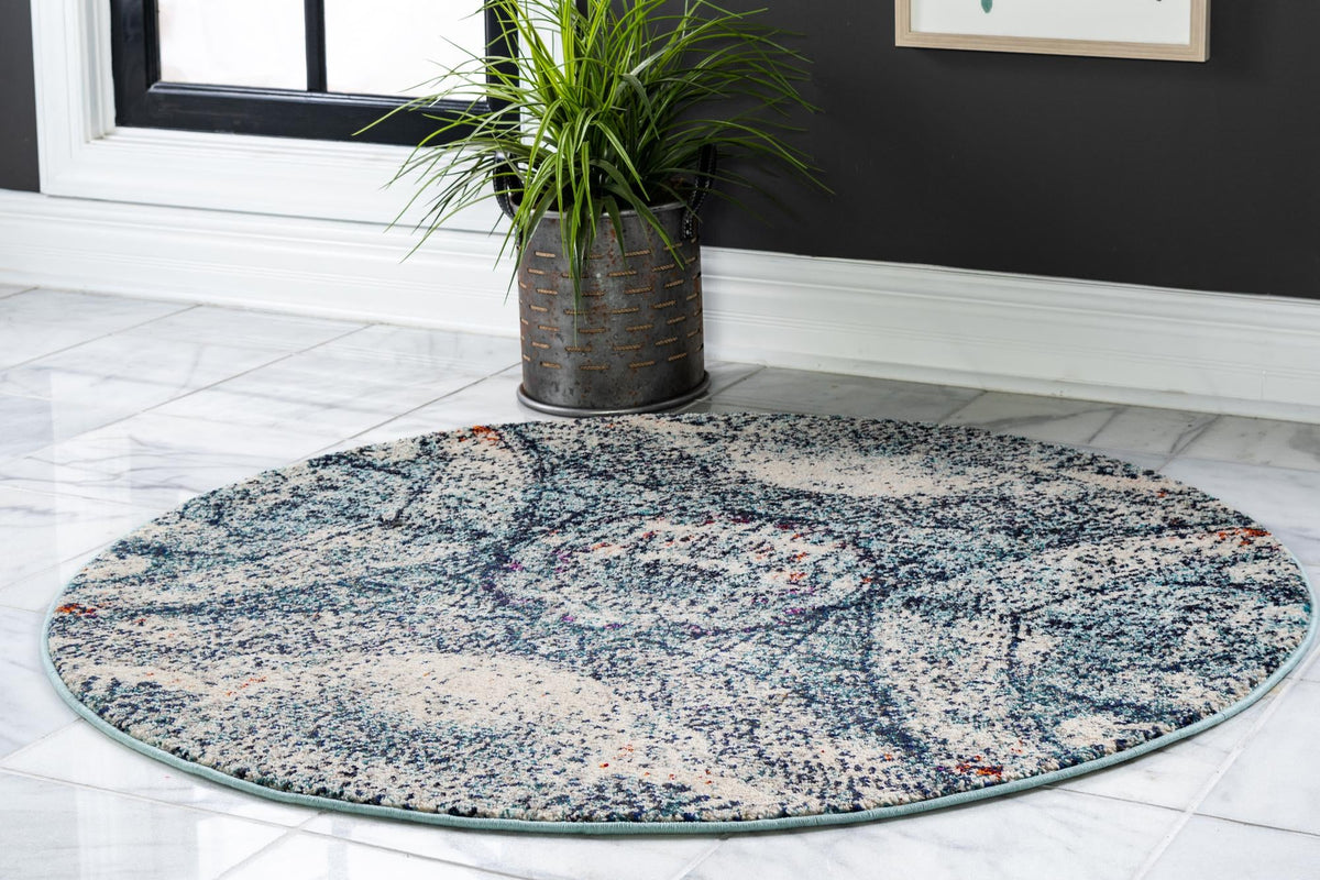 Vita Munch Blue & Cream Area Rug | Original supplier photo 13