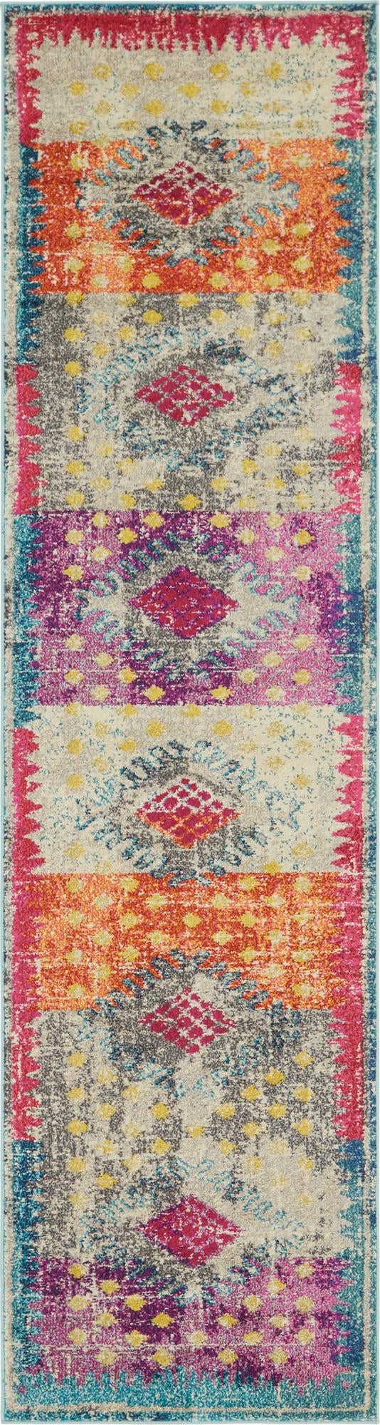 Vita Matisse Multi & Blue Area Rug, overhead view