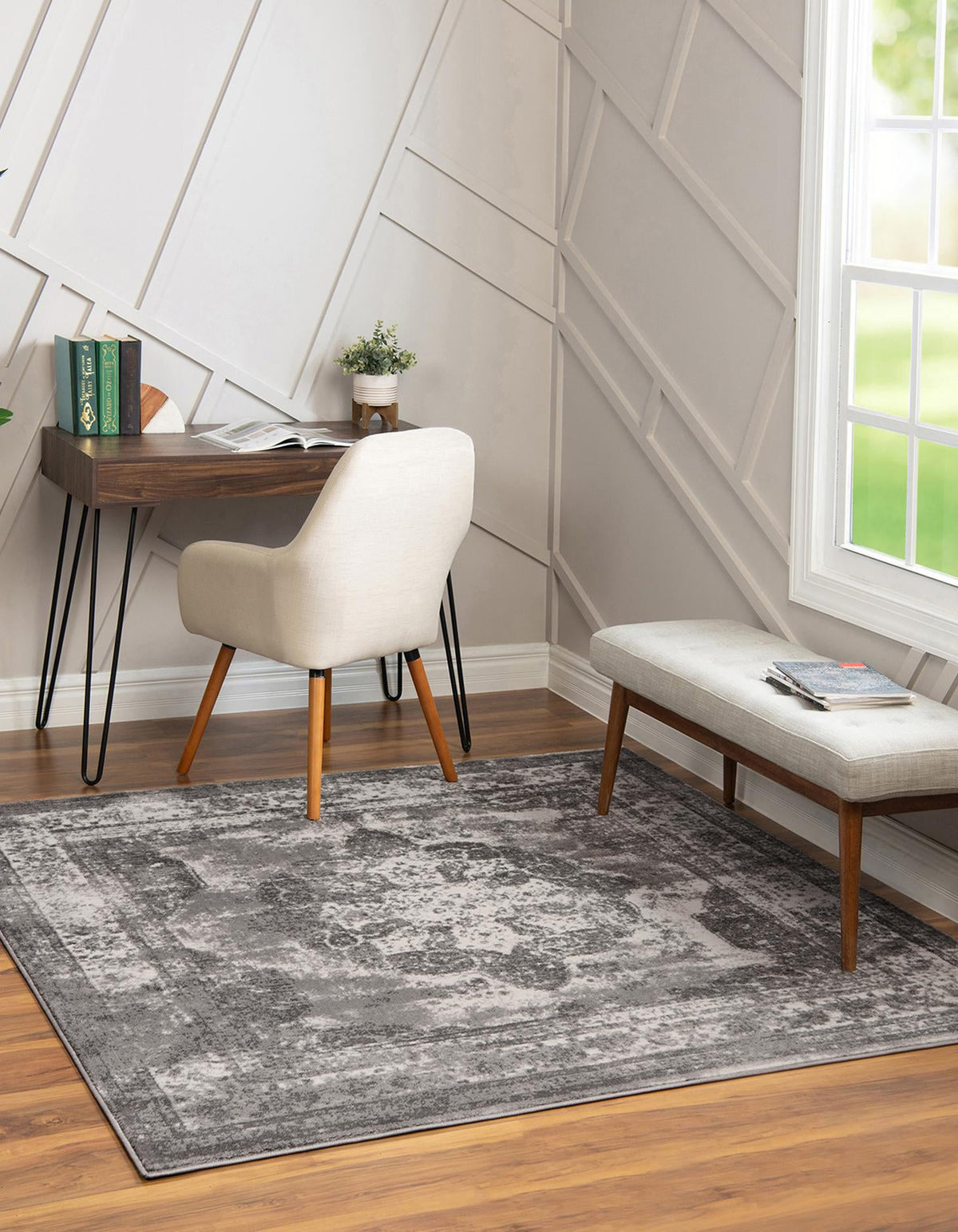 Sofia Salle Garnier Gray & Ivory Area Rug | Original supplier photo 30