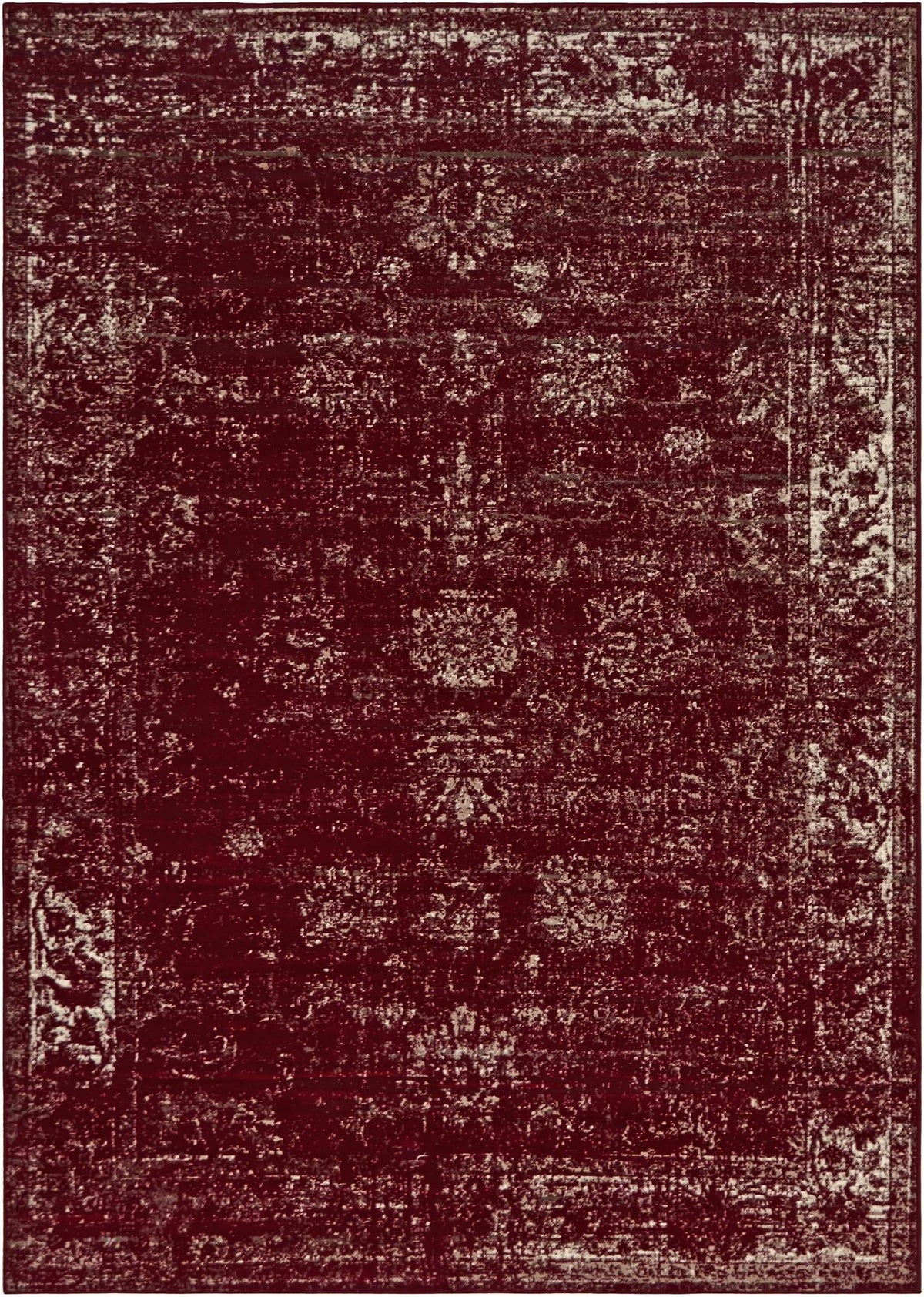 Sofia Casino Burgundy & Gray Area Rug | Exact default SKU 3141384 overhead hero
