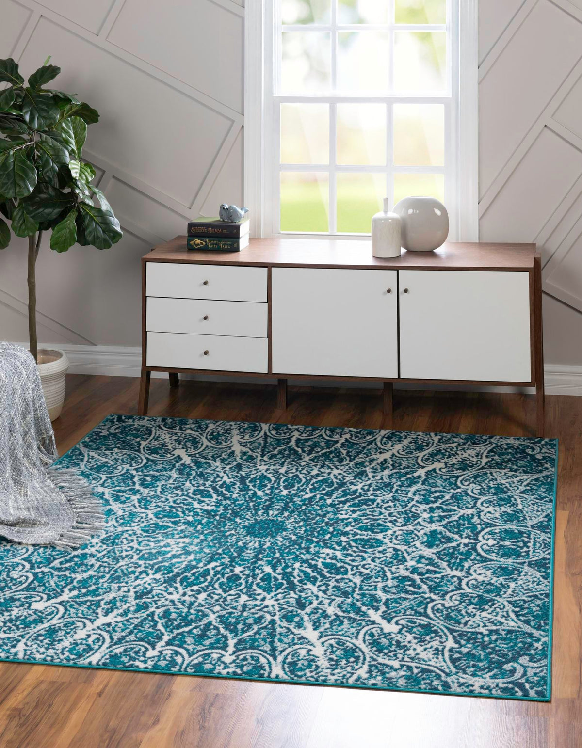 Sofia Grace Turquoise & Ivory Area Rug | Original supplier photo 23