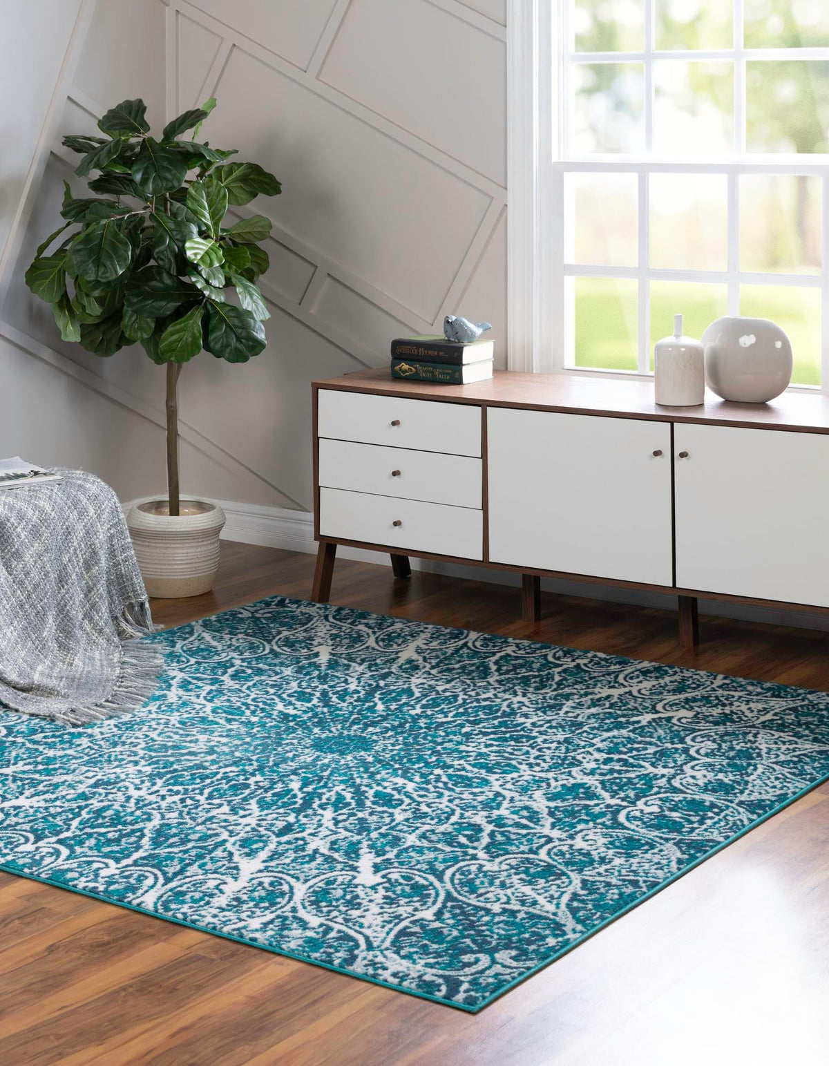 Sofia Grace Turquoise & Ivory Area Rug | Original supplier photo 25