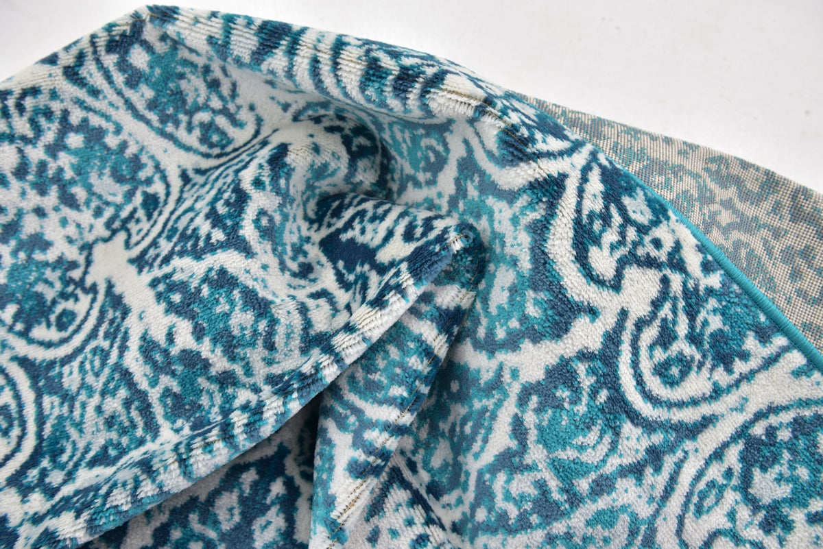 Sofia Grace Turquoise & Ivory Area Rug | Original supplier photo 31