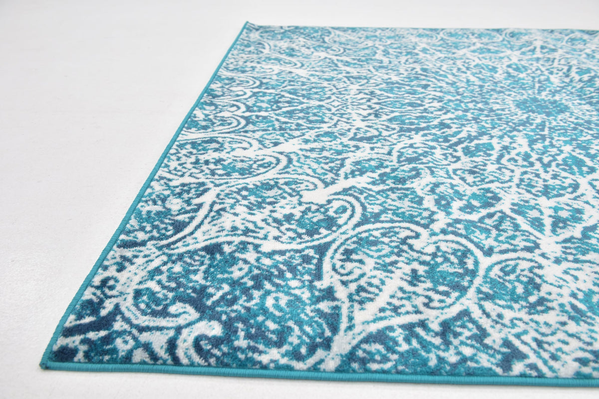 Sofia Grace Turquoise & Ivory Area Rug | Original supplier photo 26