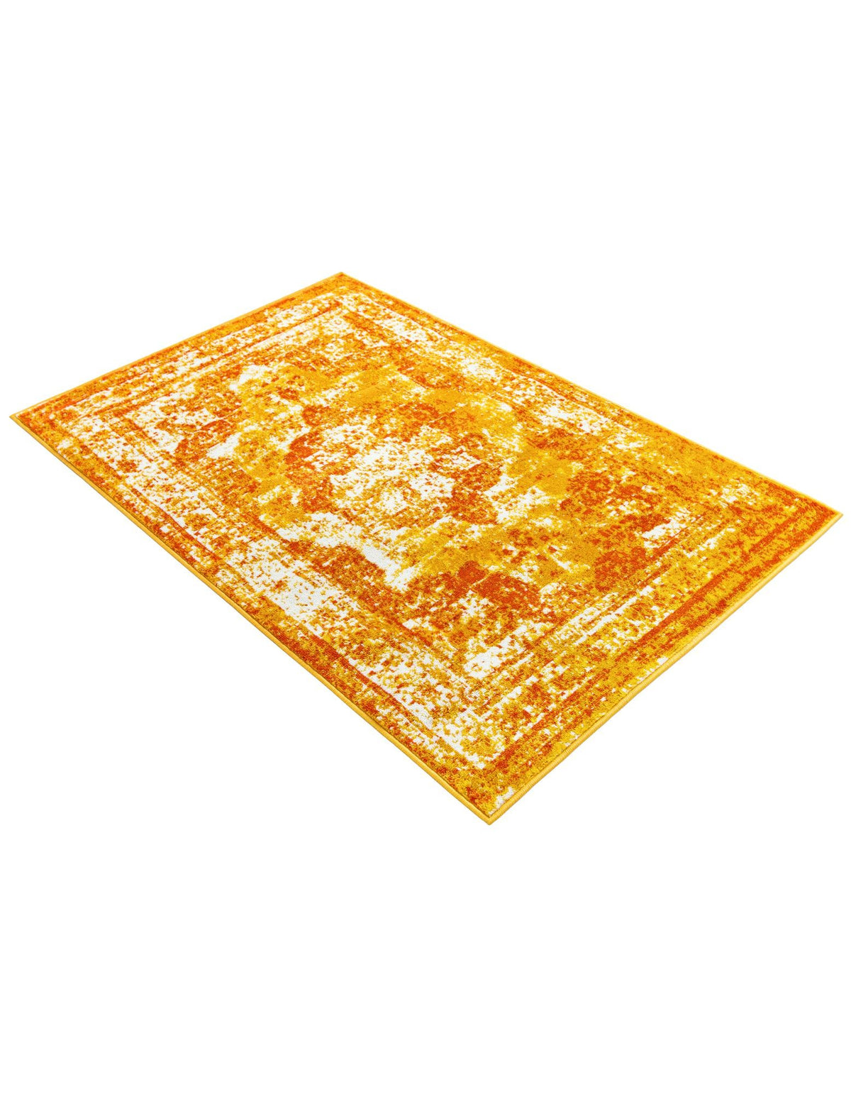 Sofia Salle Garnier Orange & Yellow Area Rug | Original same-design same-color lifestyle, different shape permitted