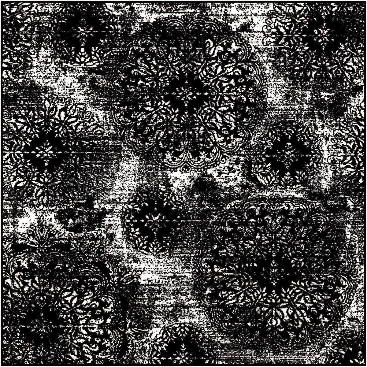 Sofia Grand Black & Ivory Area Rug: manufacturer original alternate detail, shape, or backing