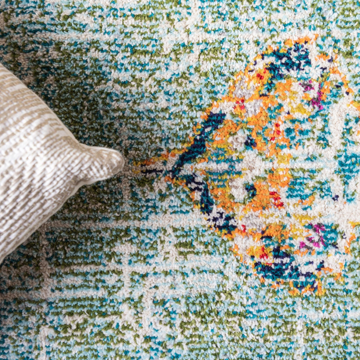 Penrose Alexis Green & Black Area Rug | Unique Loom high-resolution supplier additional photo 3143356_image_1014.jpg