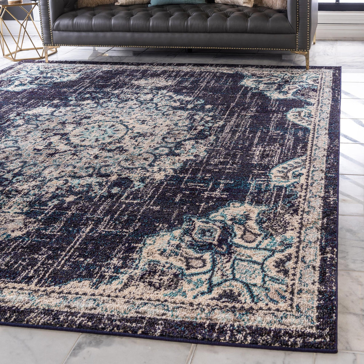 Penrose Alexis Navy Blue/Beige | Matching Square lifestyle