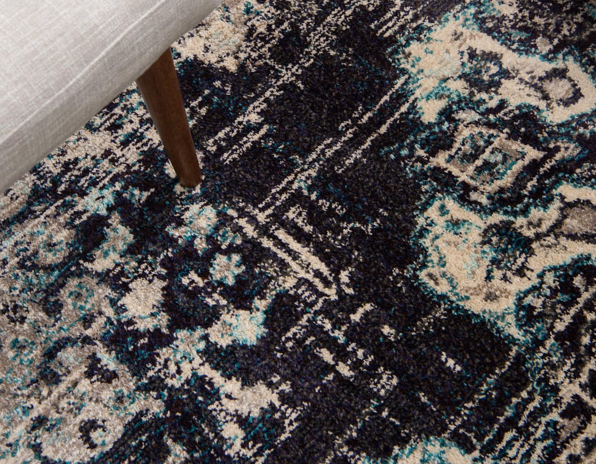 Penrose Alexis Navy Blue/Beige | Supplier rug image / alternate view