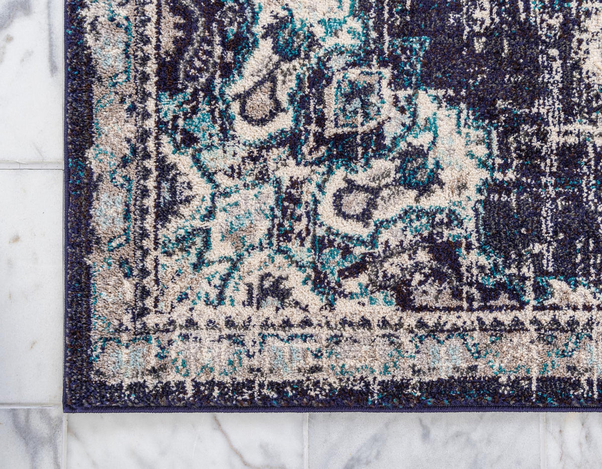 Penrose Alexis Navy Blue/Beige | Supplier rug image / alternate view