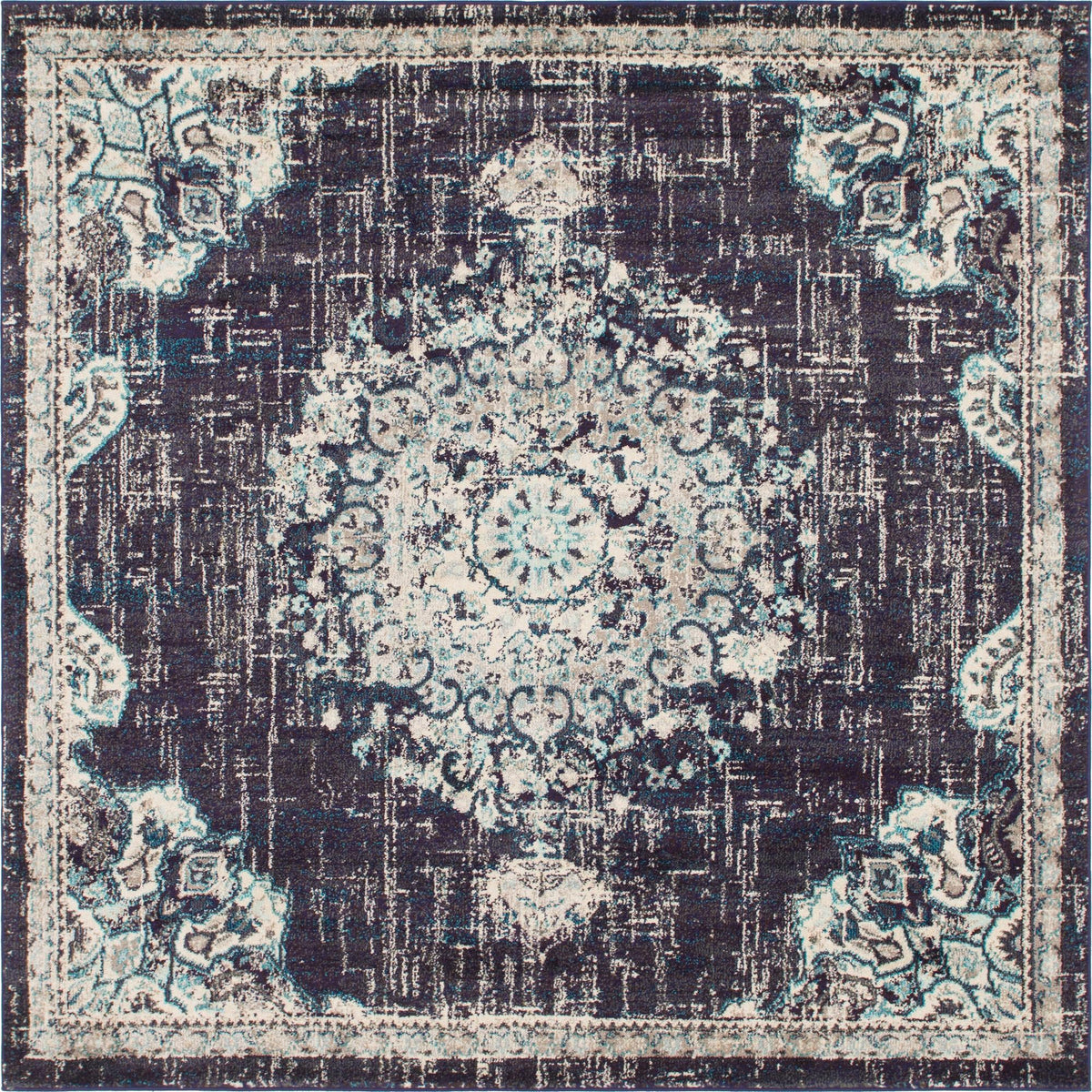 Penrose Alexis Navy Blue/Beige | Overhead rug, default SKU 3143389