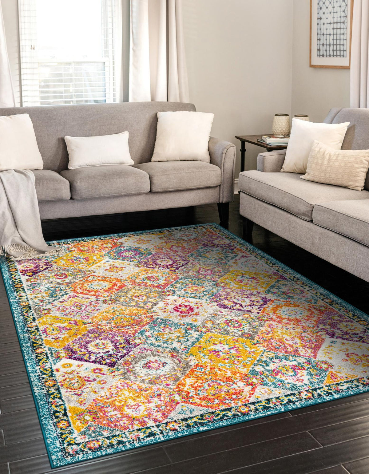 Penrose Blake Multi & Blue Area Rug | Original supplier photo 3
