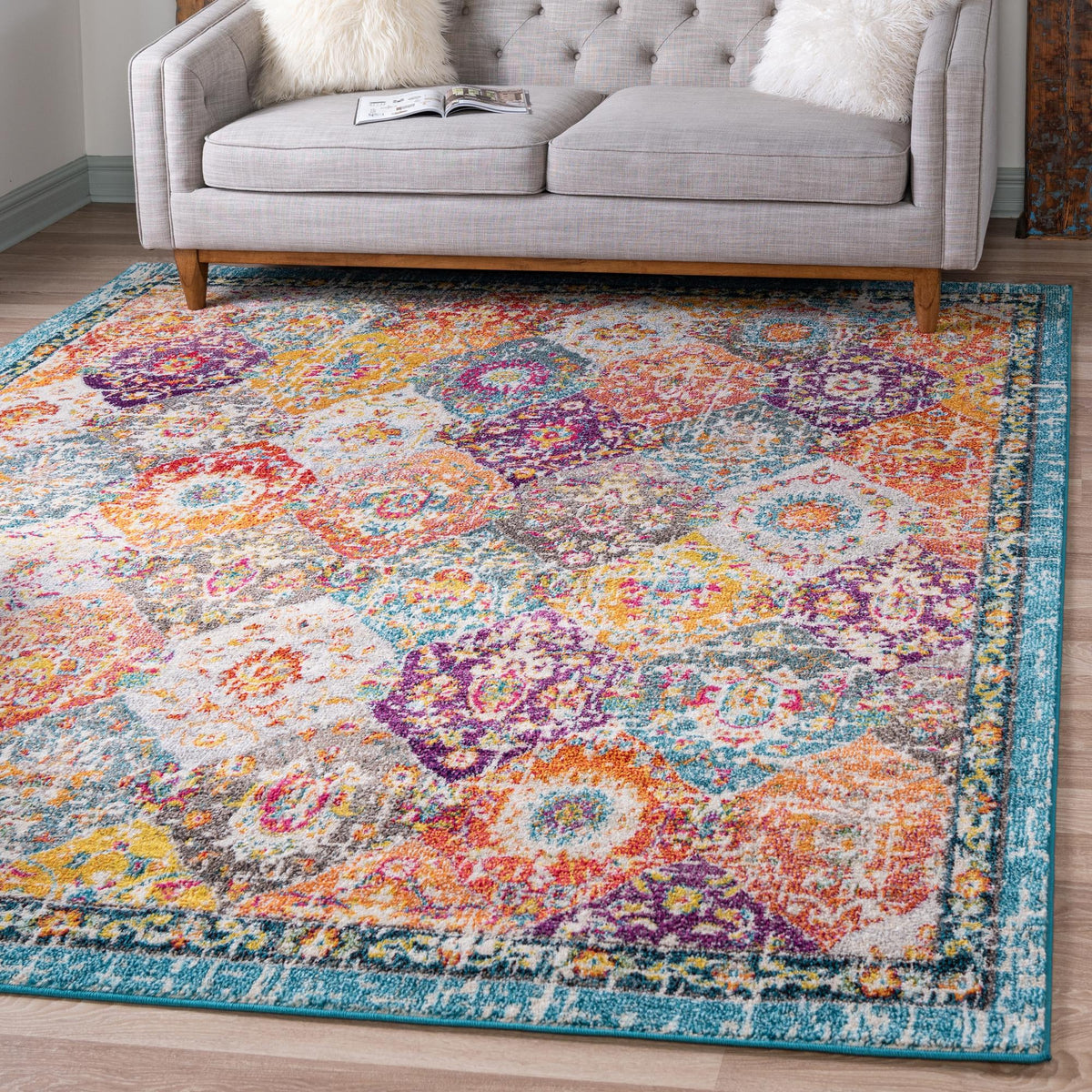 Penrose Blake Multi & Blue Area Rug | Original supplier photo 30