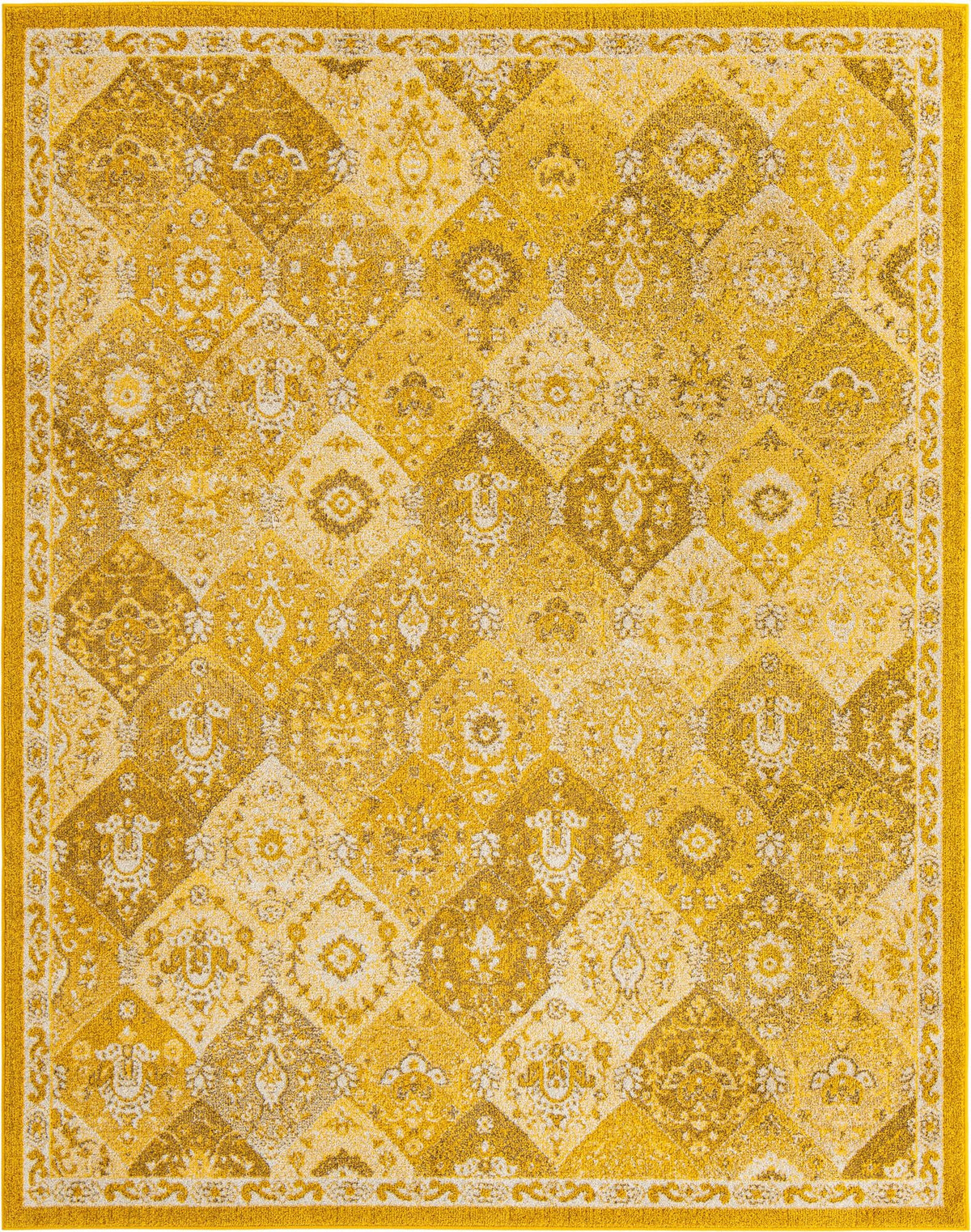 Penrose Blake Yellow & Beige Area Rug | Original supplier photo 35