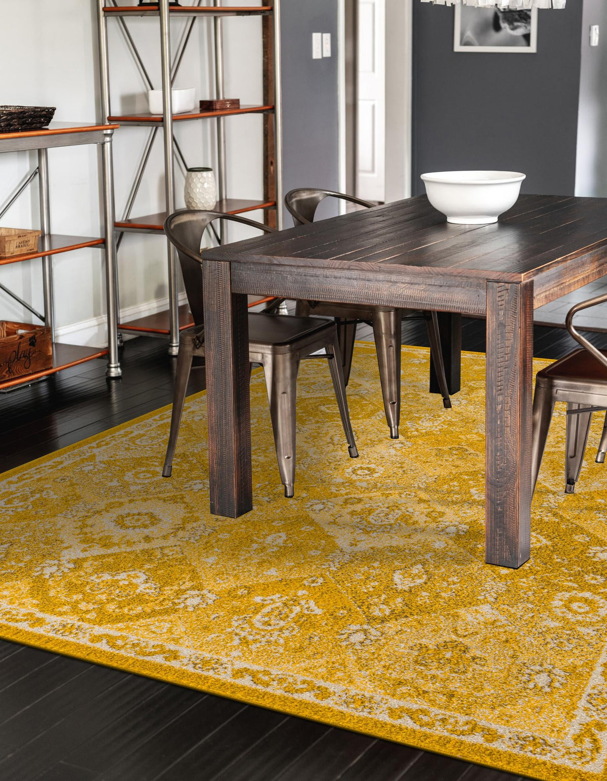 Penrose Blake Yellow & Beige Area Rug | Original supplier photo 3