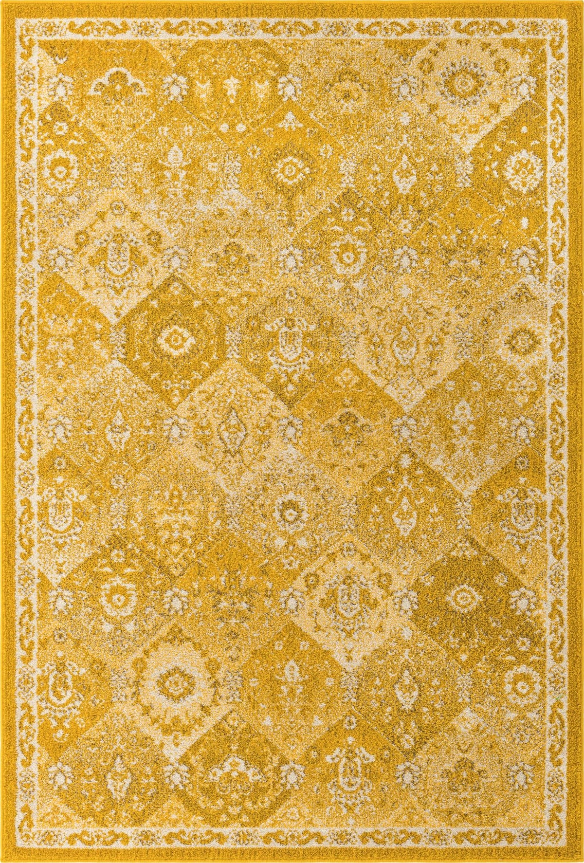 Penrose Blake Yellow & Beige Area Rug | Original supplier photo 1