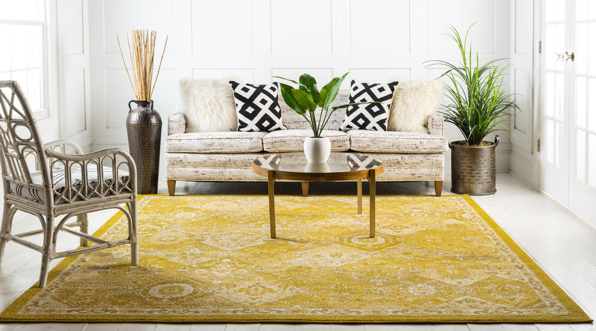 Penrose Blake Yellow & Beige Area Rug | Original supplier photo 38