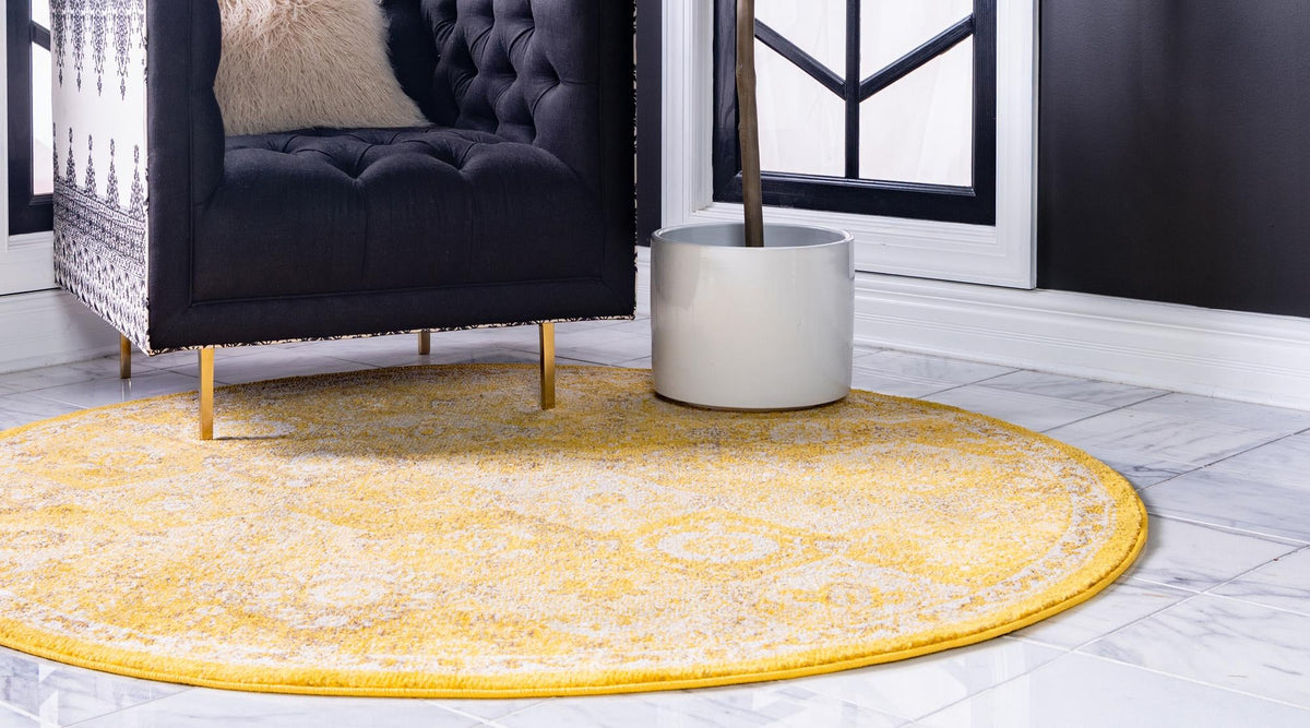 Penrose Blake Yellow & Beige Area Rug | Original supplier photo 13