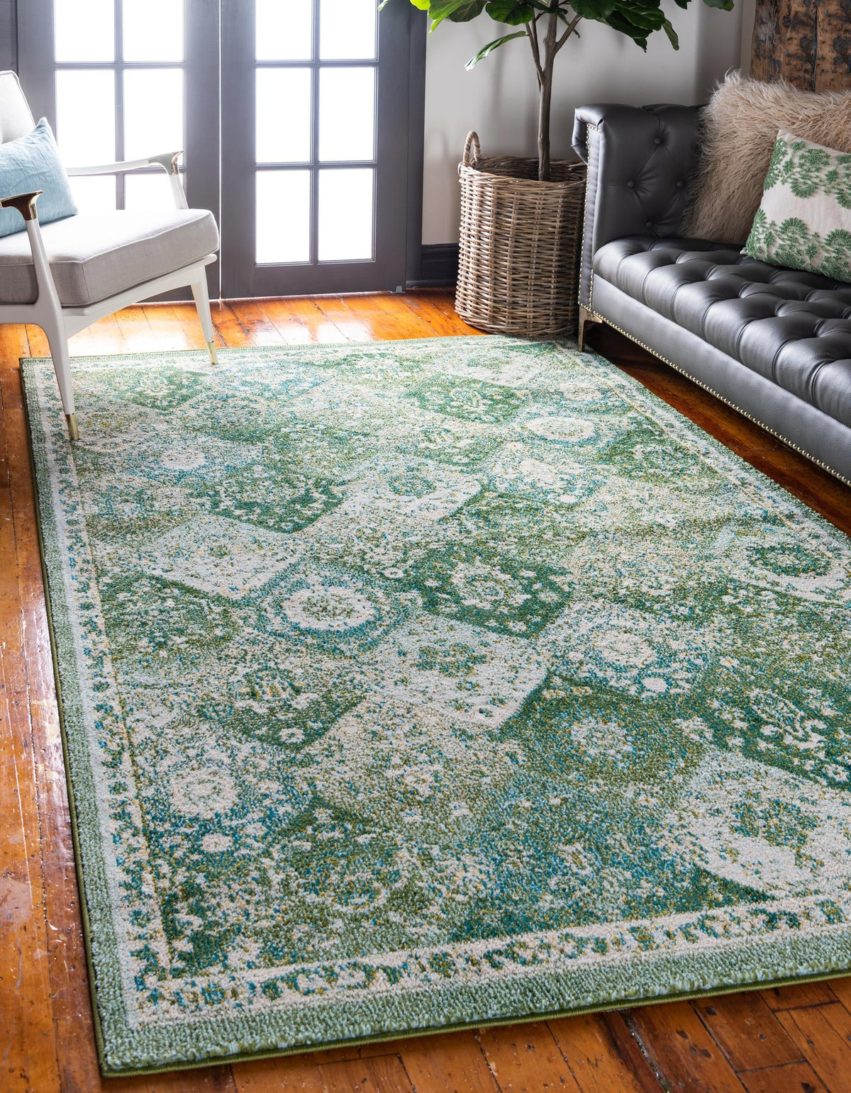 Penrose Blake Green/Beige | Matching Rectangle lifestyle