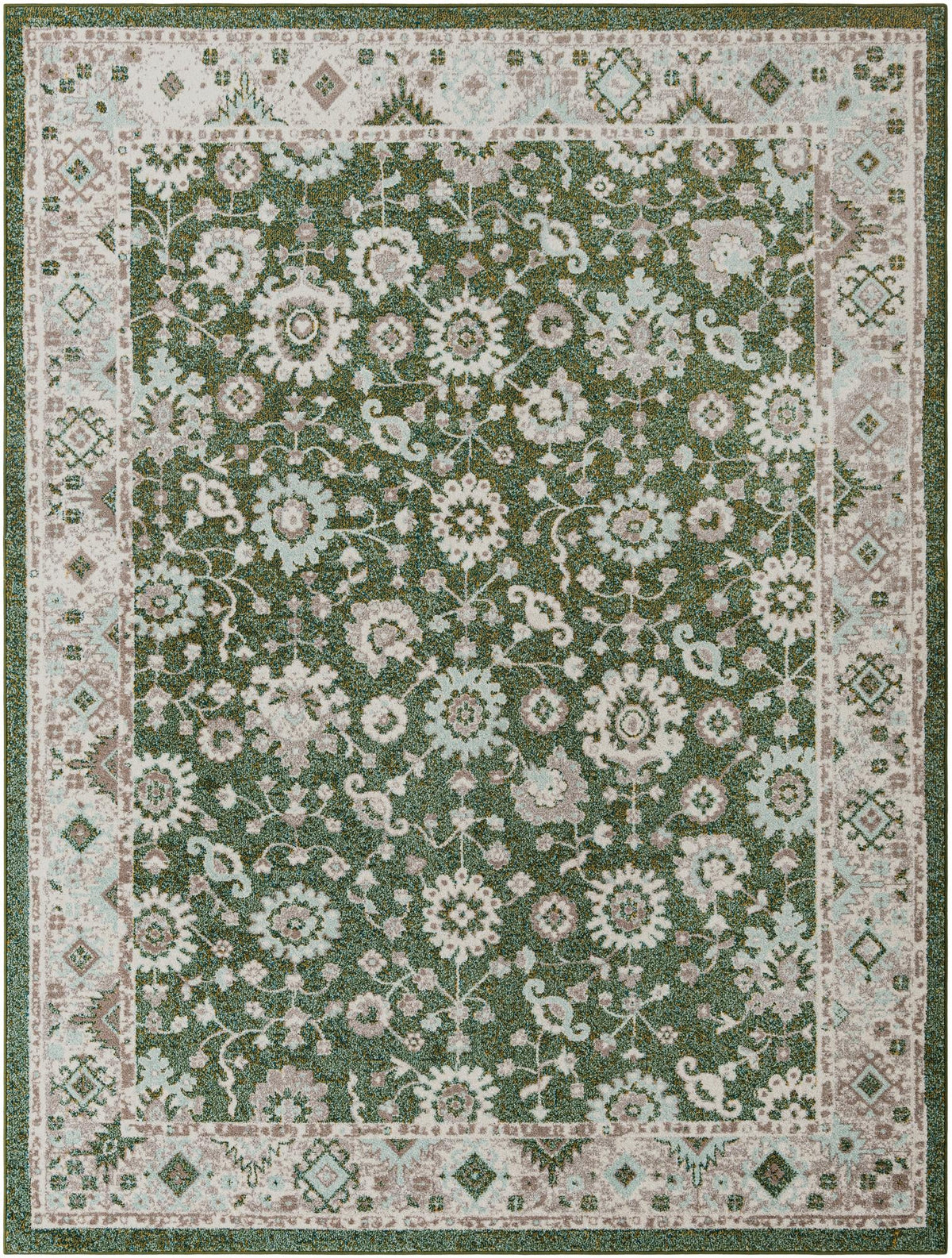 Penrose Krystle Green & Beige Area Rug | Original supplier photo 1