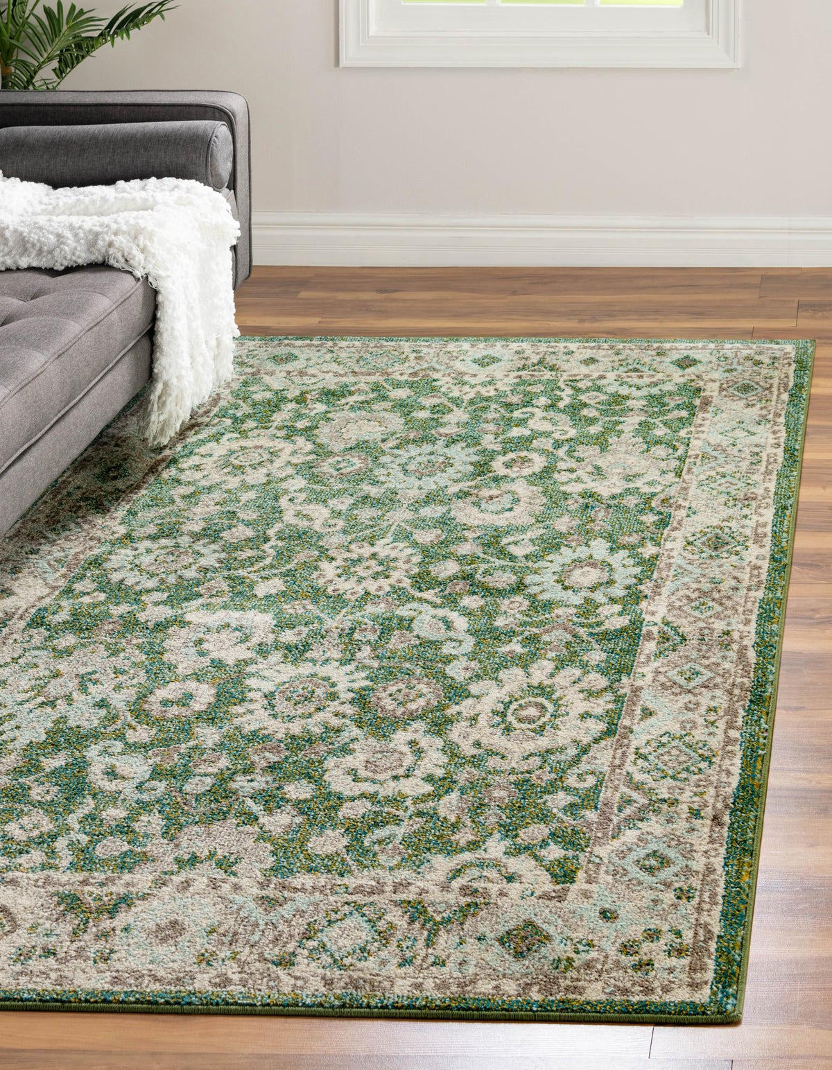 Penrose Krystle Green & Beige Area Rug | Original supplier photo 2