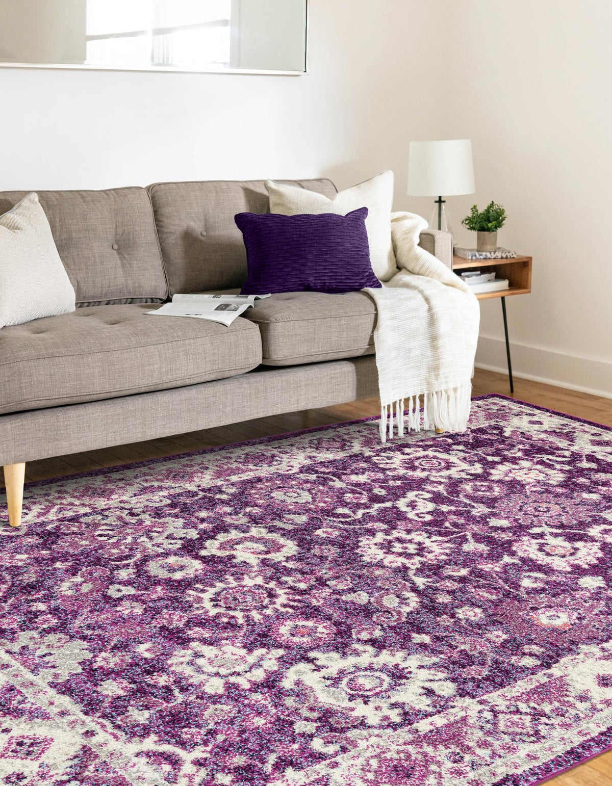 Penrose Krystle Purple & Ivory Area Rug | Original supplier photo 3